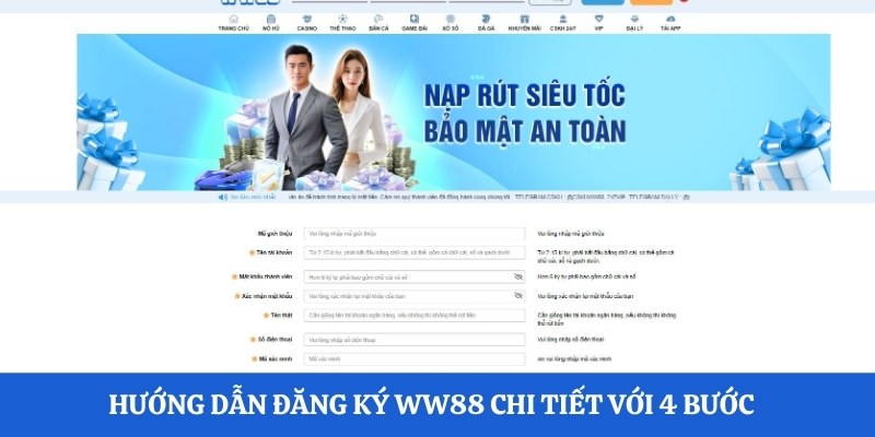 Hướng dẫn đăng Ký WW88 chi tiết với 4 bước